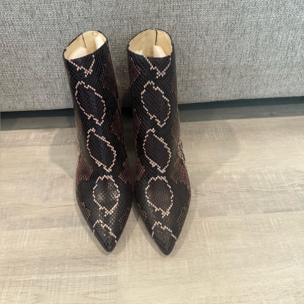 Vince Camuto Snakeskin Pattern Ankle Boots